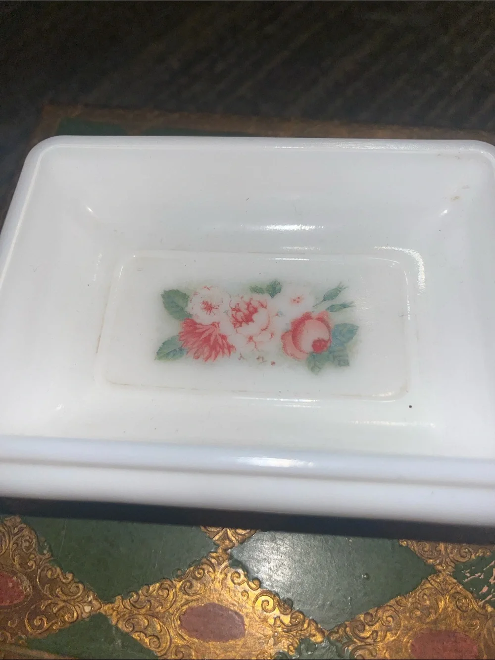 Vintage Avon Milkglass Soap Dish